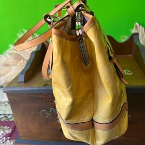 Coach large yellow purse